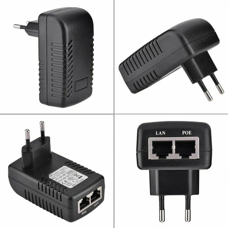 ALIMENTATORE POE 48V 1a ETHERNET ADATTATORE LAN PER PHONE IP TELECAMERA ANTENNE