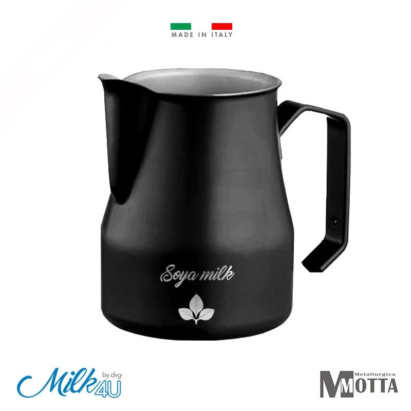 LATTIERA MOTTA MOD. EUROPA 50CL 2 TAZZE INOX, NERA - SOYA MILK