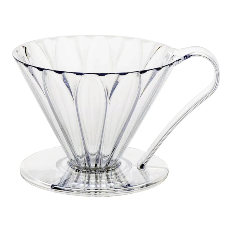 Dripper a fiore in Tritan trasparente per 4 tazze