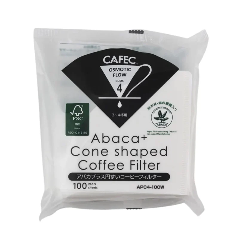 Filtro di carta per caffè Abaca+ per 2-4 tazze