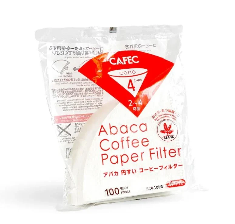 Filtro di carta per caffè Abaca da 2-4 tazze - confezione da 100 pezzi