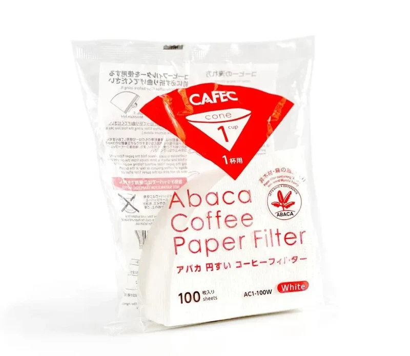 Filtro di carta Abaca per caffè, 1 tazza - confezione da 100 pezzi