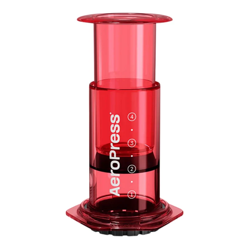 AeroPress rosso trasparente