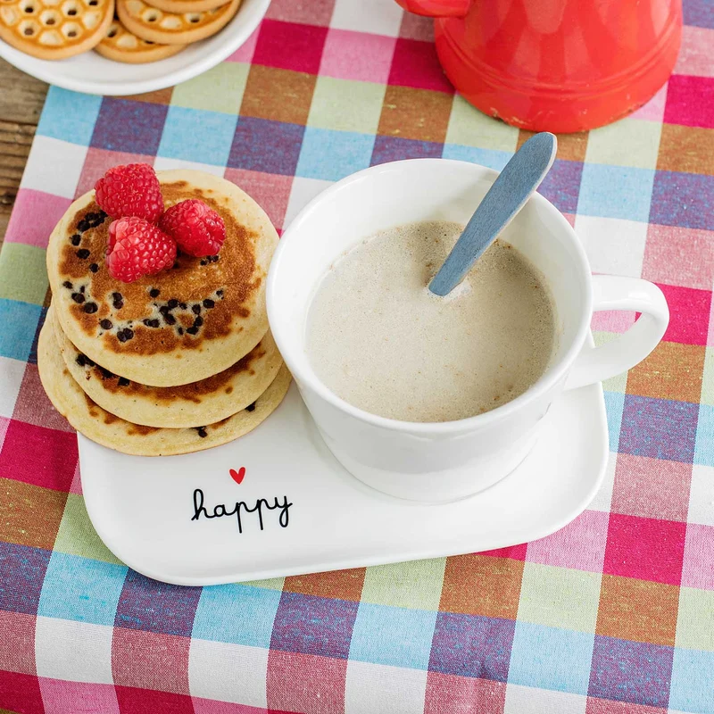 Piatto per Tazze Colazione Happy