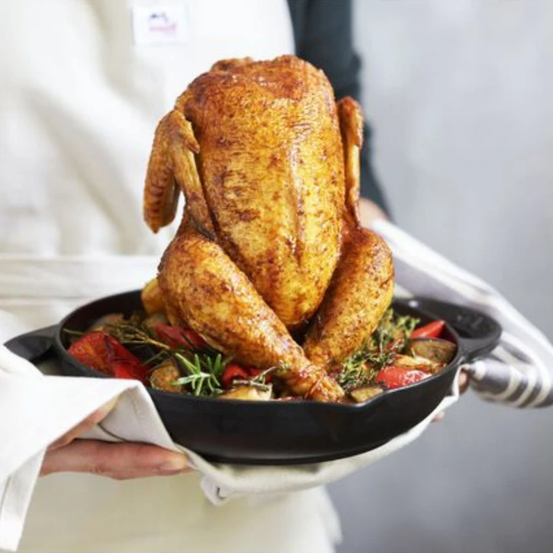 Asador de pollos de hierro fundido Staub