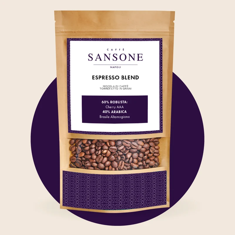 Espresso Blend, 60% Robusta e 40% Arabica