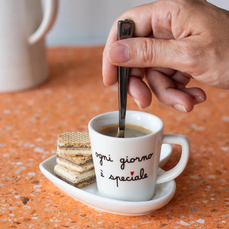 Set 2 tazzine espresso Ogni giorno è speciale