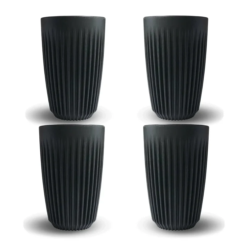 Set 4 tazze 12oz Carbone - Huskee