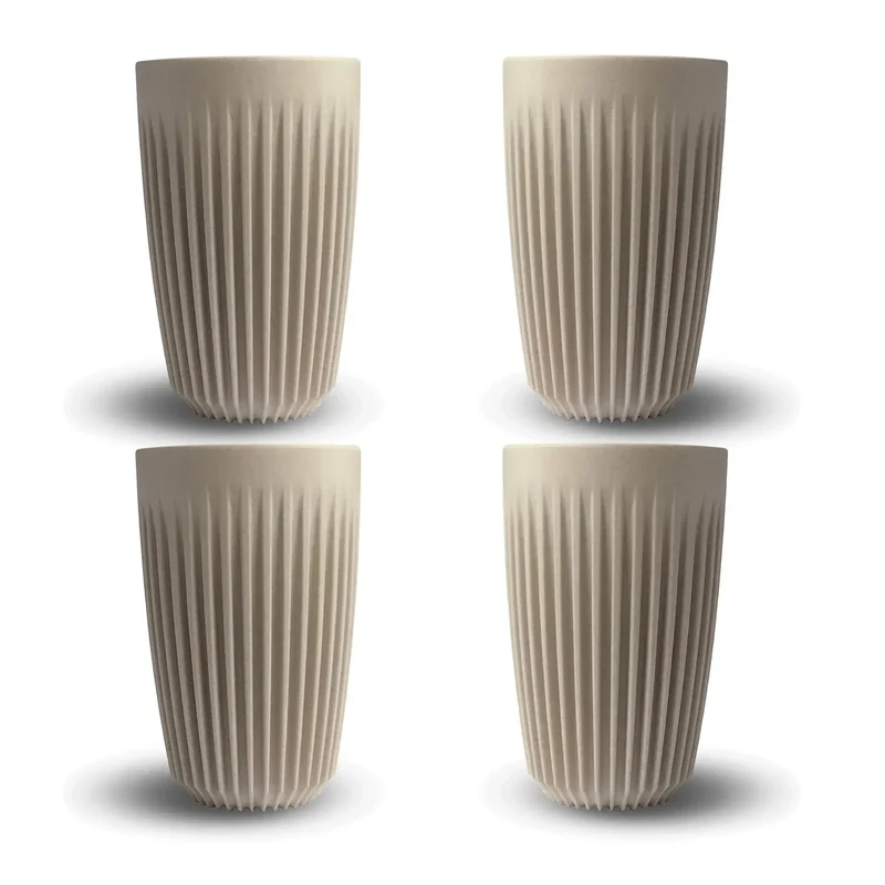 Set 4 tazze 12oz Natural - Huskee