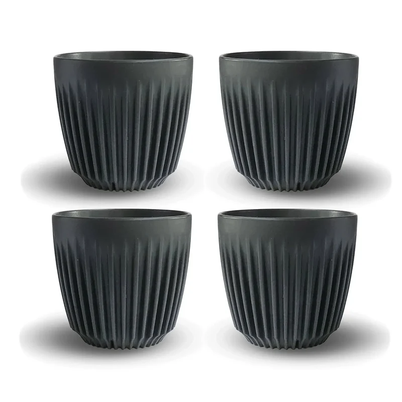 Set 4 tazze 6oz Carbone - Huskee