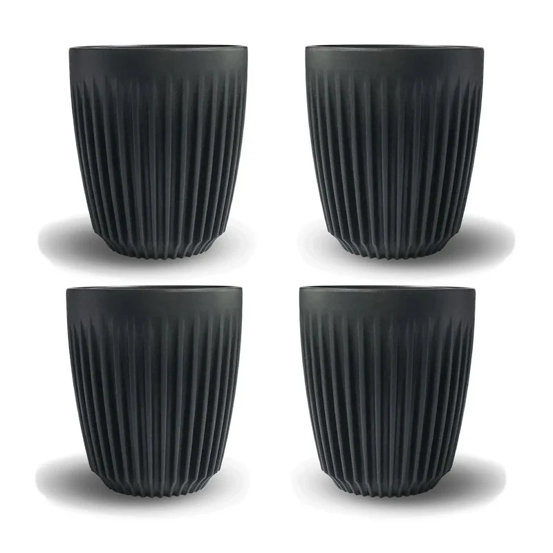 Set 4 tazze 8oz Carbone - Huskee