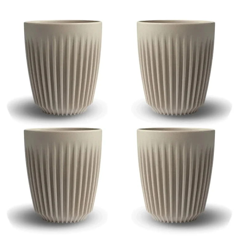 Set 4 tazze 8oz Natural - Huskee