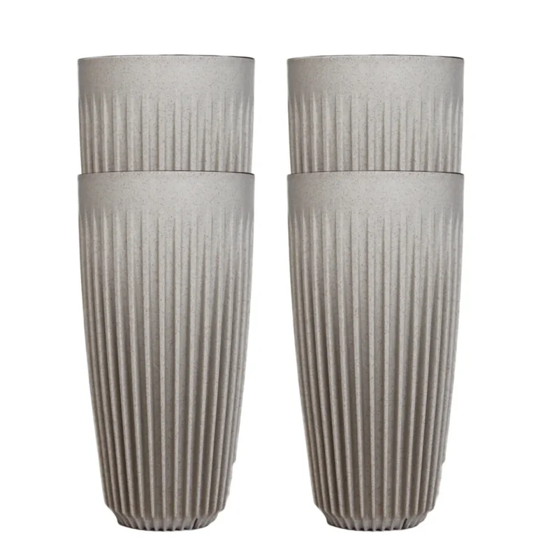 Set 4 tazze 16oz naturali - Huskee