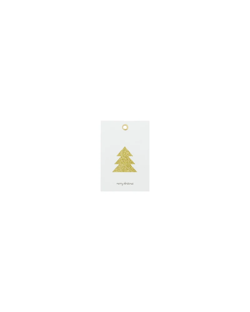 Geschenkanhänger, HDGlitr, Weiß;Gold