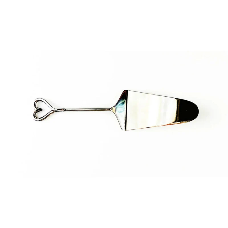 Pala para servir pasteles de inox con mango corazón Selbrae