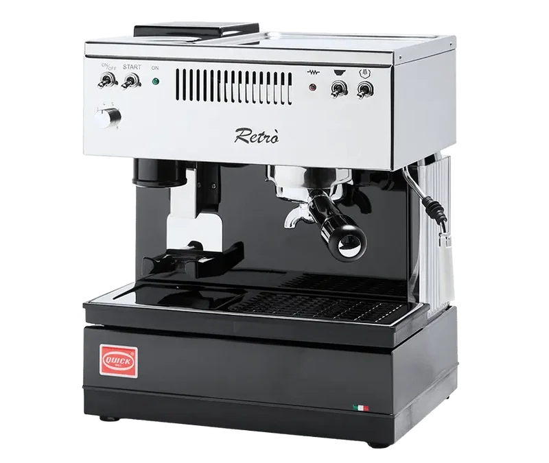 Quick Mill Retrò - Macchina da caffè espresso retro compatta con macina