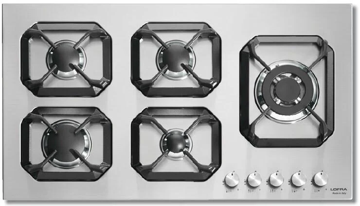 Lofra HLS9D0 Piano Cottura Stainless steel Da incasso Gas 5 Fornello(i)