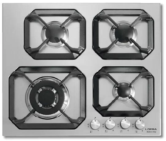 Lofra HLS6G0 Piano Cottura Stainless steel Da incasso Gas 4 Fornello(i)