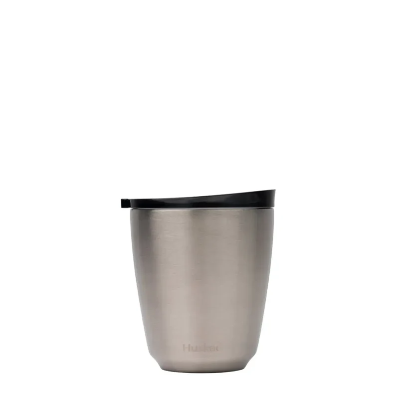 Huskee Stål tazza 235 ml – tazza da caffè durevole in acciaio spazzolato