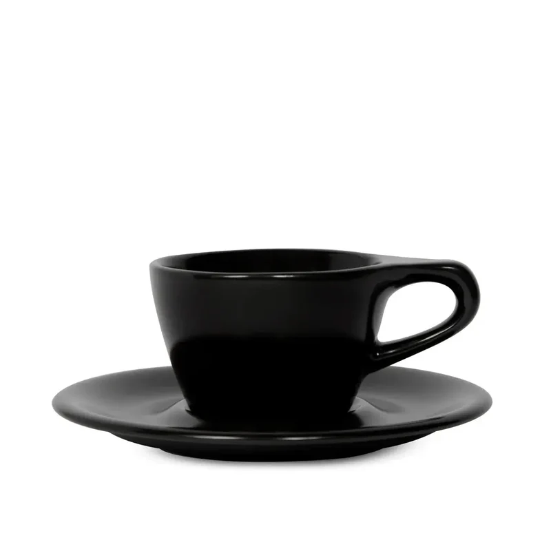 Lino Liten Tazza Cappuccino 150ml con piattino - Nero