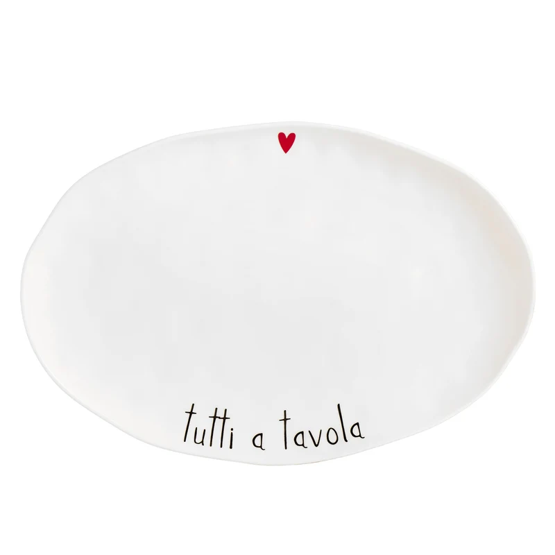 Piatto ovale Tutti a tavola