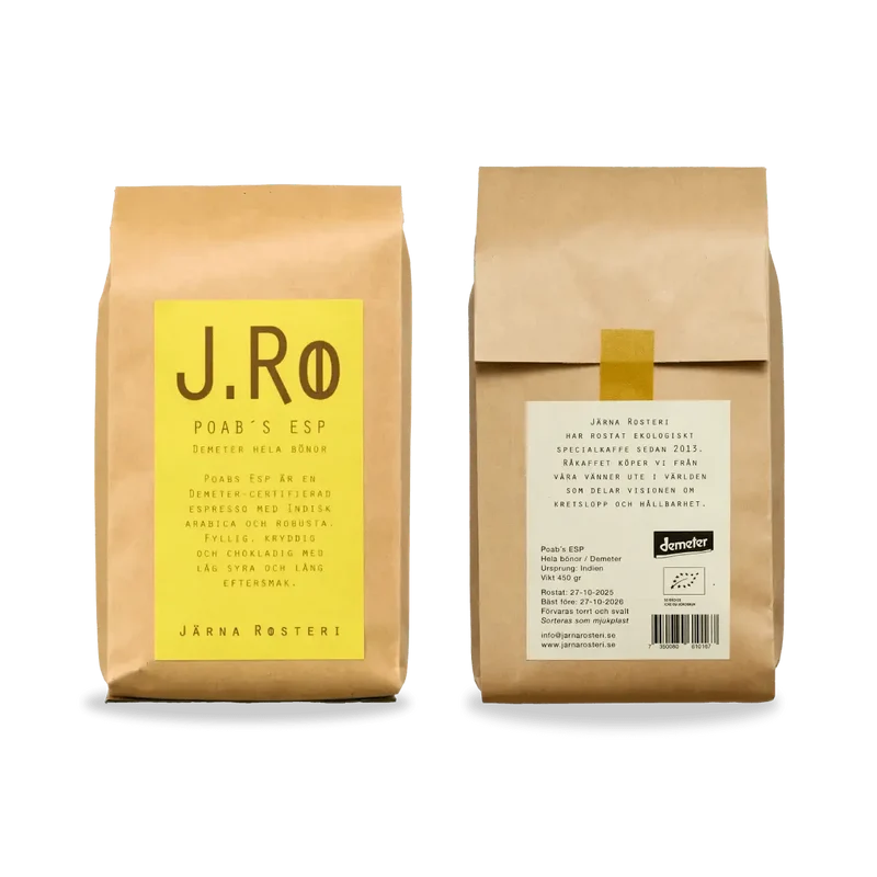 Järna Rosteri Poab’s ESP – Espresso Biodinamico 450 g