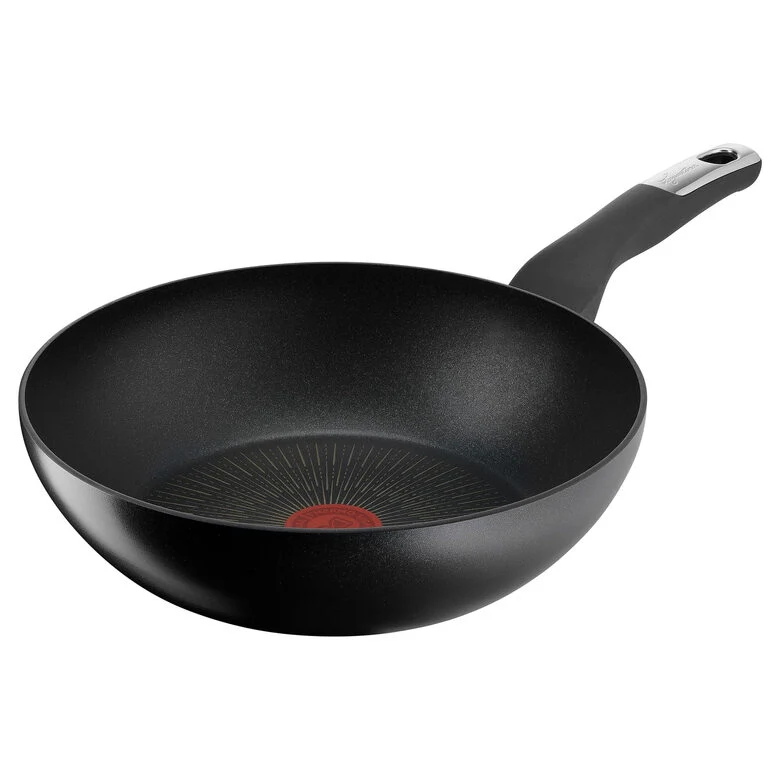 Lagostina Unlimited Padella Antiaderente Wok in Alluminio 28 cm con Manico Nero