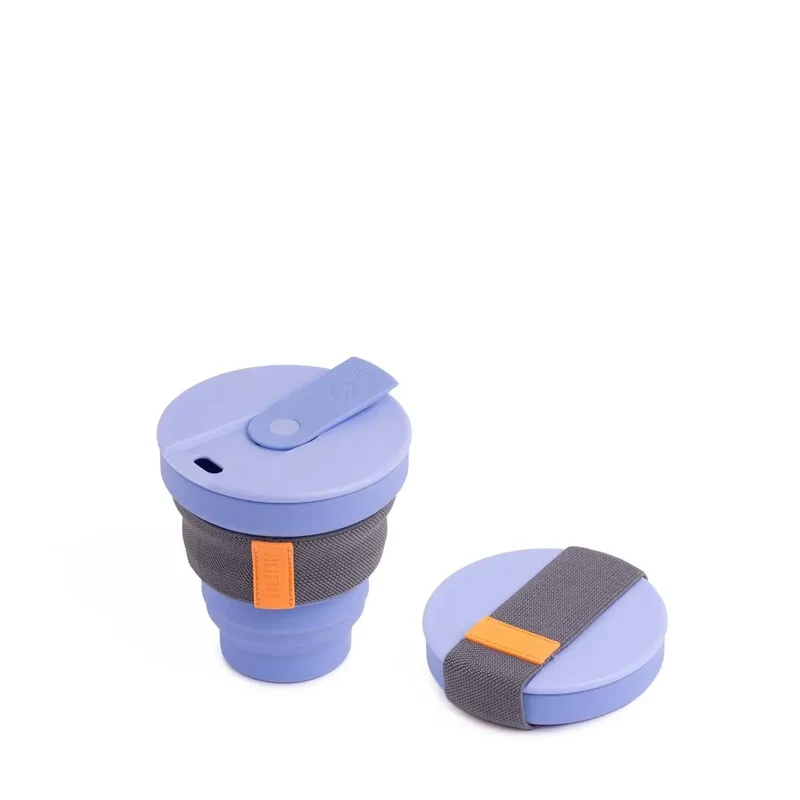 Tazza riutilizzabile/pieghevole. 12oz, Lavendelblå