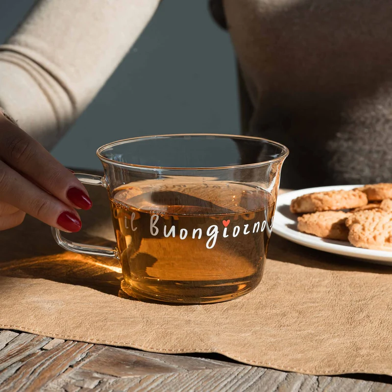 Set 2 tazze colazione Il buongiorno si vede dal mattino