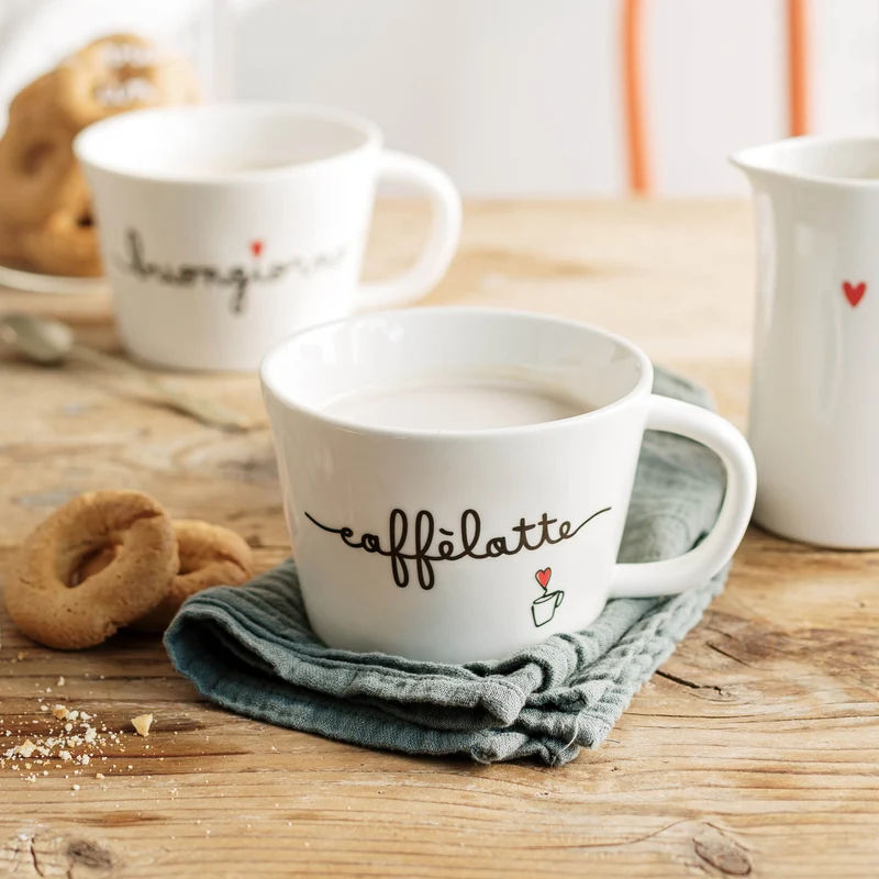 Tazza Colazione Caffelatte con Cuore