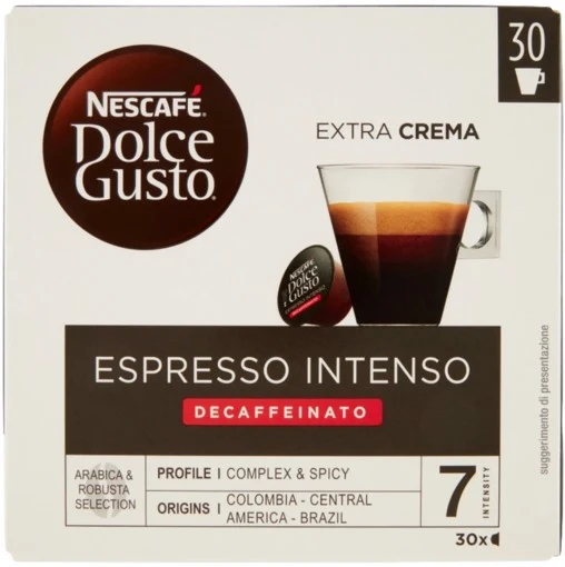 Nescafé Dolce Gusto Caffè Espresso Intenso Decaffeinato 30 Capsule