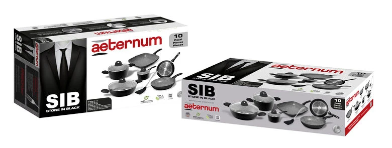 Aeternum Batteria 10 pezzi Stone in Black