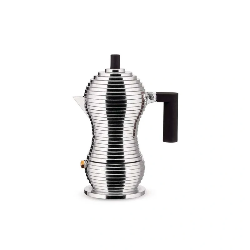 Cafetera de aluminio fundido de Michele De Lucchi Pulcina Alessi (apta inducción)