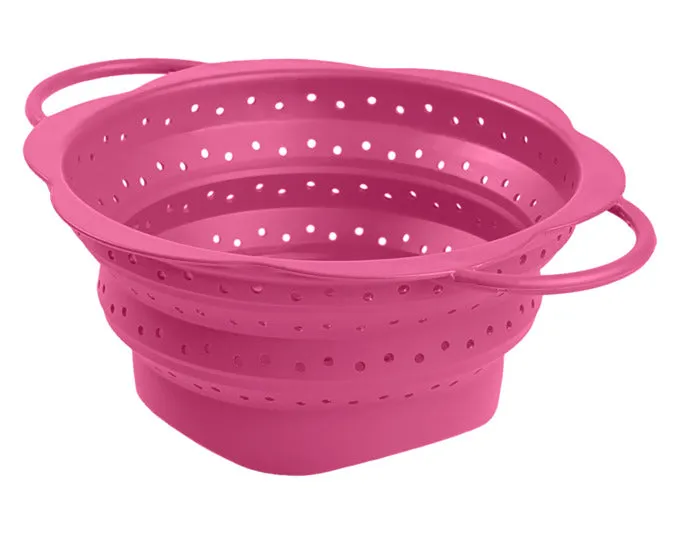 KOCHBLUME Faltsieb L 32x25x11.5 cm pink