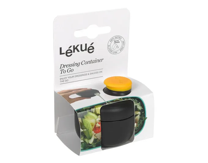 LÉKUÉ Salatsaucenbehälter To Go 50 ml schwarz