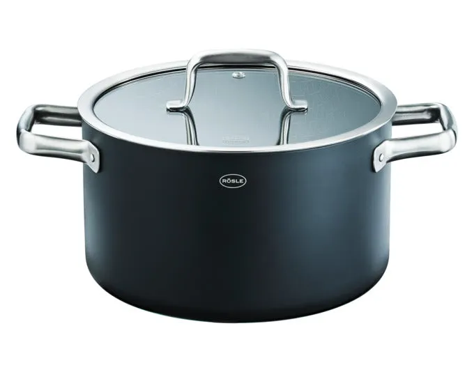 RÖSLE Kochtopf Ebonic ProNero ø 24 cm mit Deckel