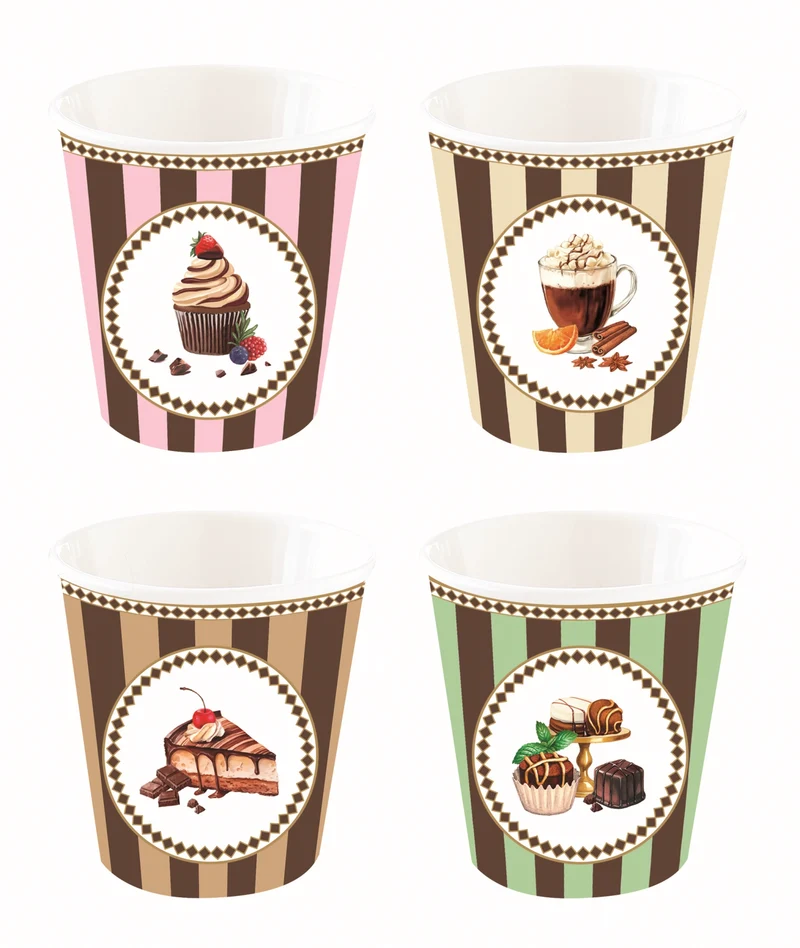 4er Set Sweet Moments Espressotasse 100ml Porzellan