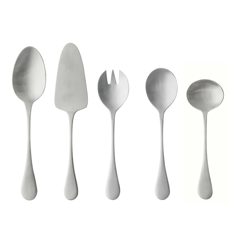 Antigo Servierset 5tlg silber matt