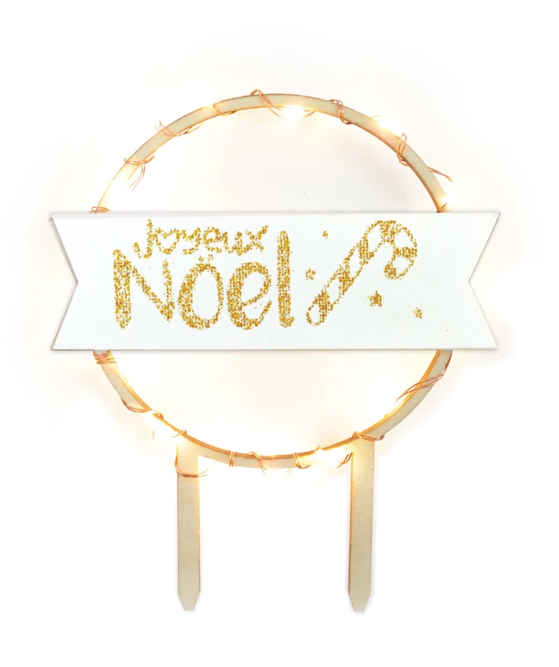 Cake Topper mit LED-Beleuchtung Joyeux Noël
