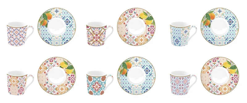 Coffee Mania 6er Espr.-tasse m. Unters. 100ml