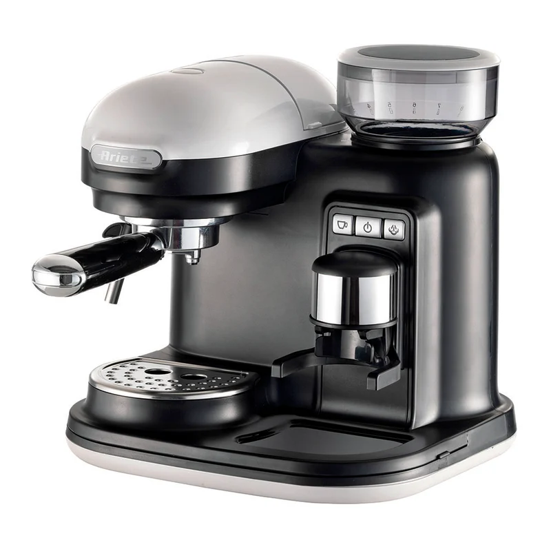 Cafetera Espresso Moderna con molinillo Ariete