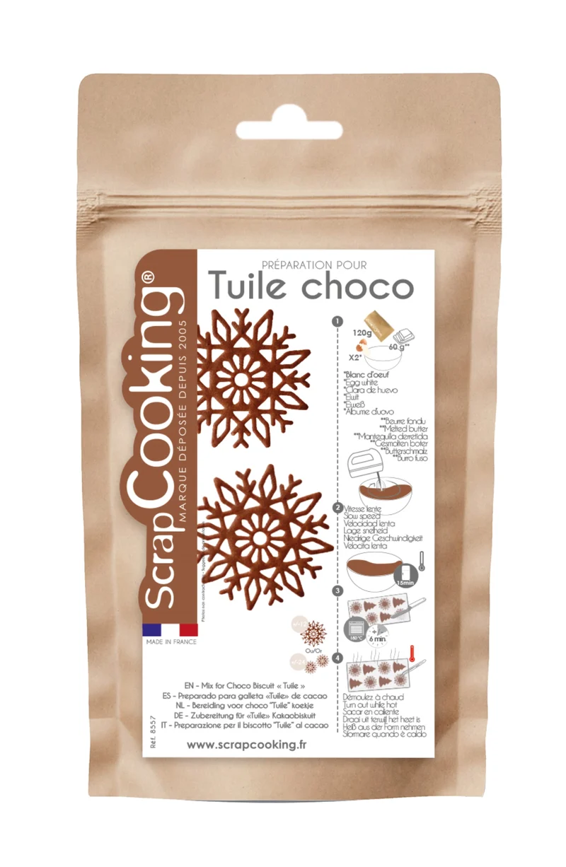 Fertigmischung für Tuile Schokoladenbiscuits 120g