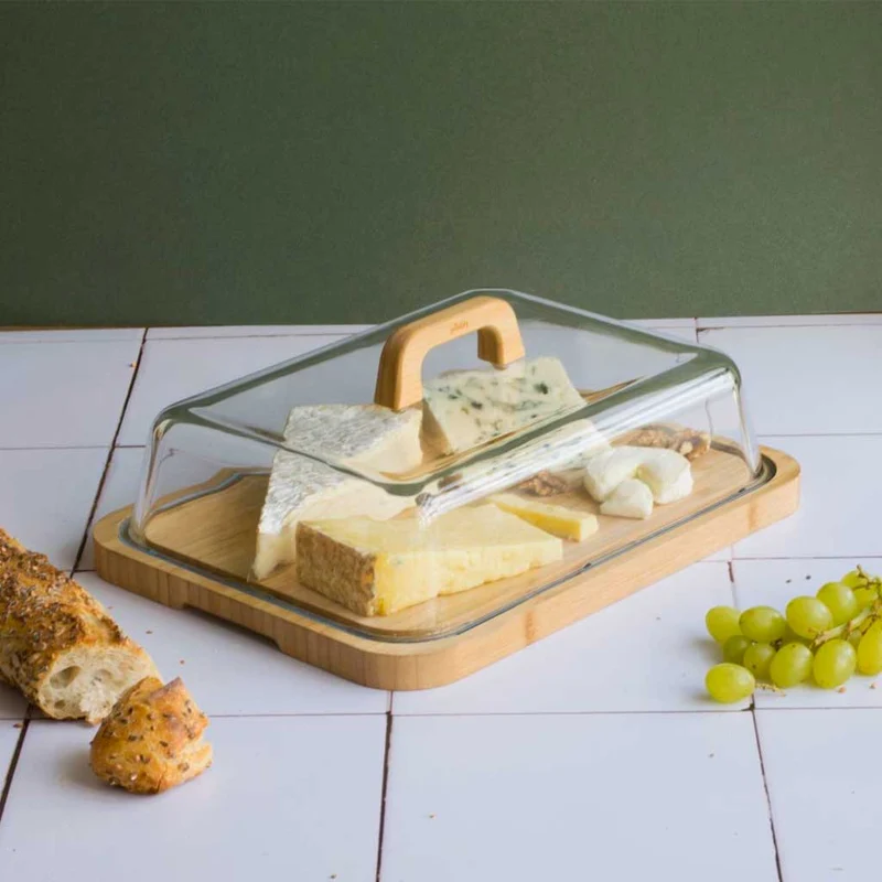 Quesera con tapa cristal Pebbly