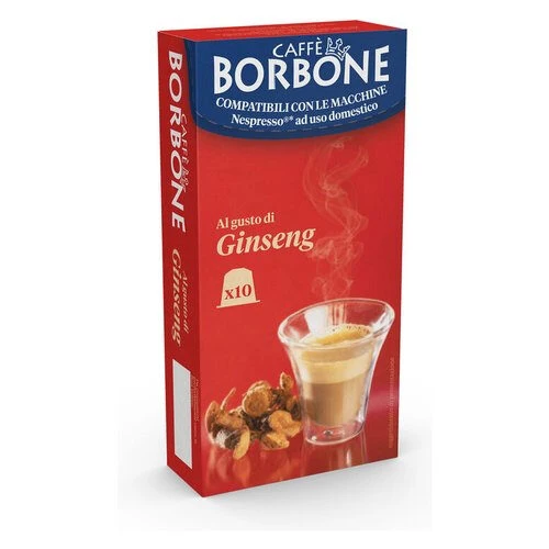 Caffè Borbone Miscela Ginseng in capsule 10 pz gusto ginseng compatibili con macchine a marchio Nespresso®