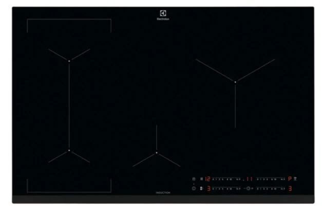 Electrolux Serie 600 LIL83441 piano cottura Nero Superficie piana 78 cm Piano cottura a induzione 4 Fornello(i)