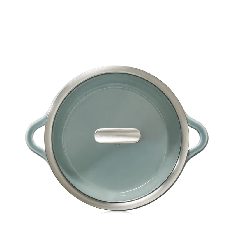 Bombance Induktionskasserolle D22cm wolkengrau Glasdeckel