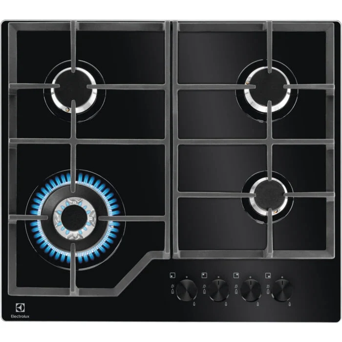 Electrolux EGM6343YAK Nero Da incasso 59 cm Gas 4 Fornello(i)
