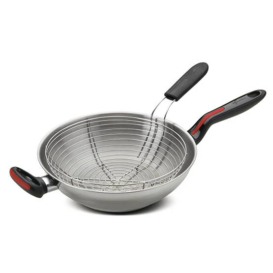 Lagostina Linea Rossa Wok acciaio Ø cm 28