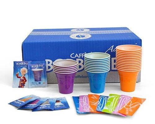 Caffe Borbone KIT100BICPALZUCBORBONE caffè istantaneo Scatola