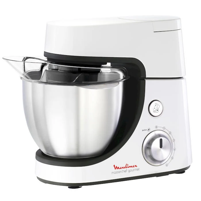 Moulinex Masterchef Gourmet robot da cucina 900 W 4,6 L Nero, Acciaio inossidabile, Bianco